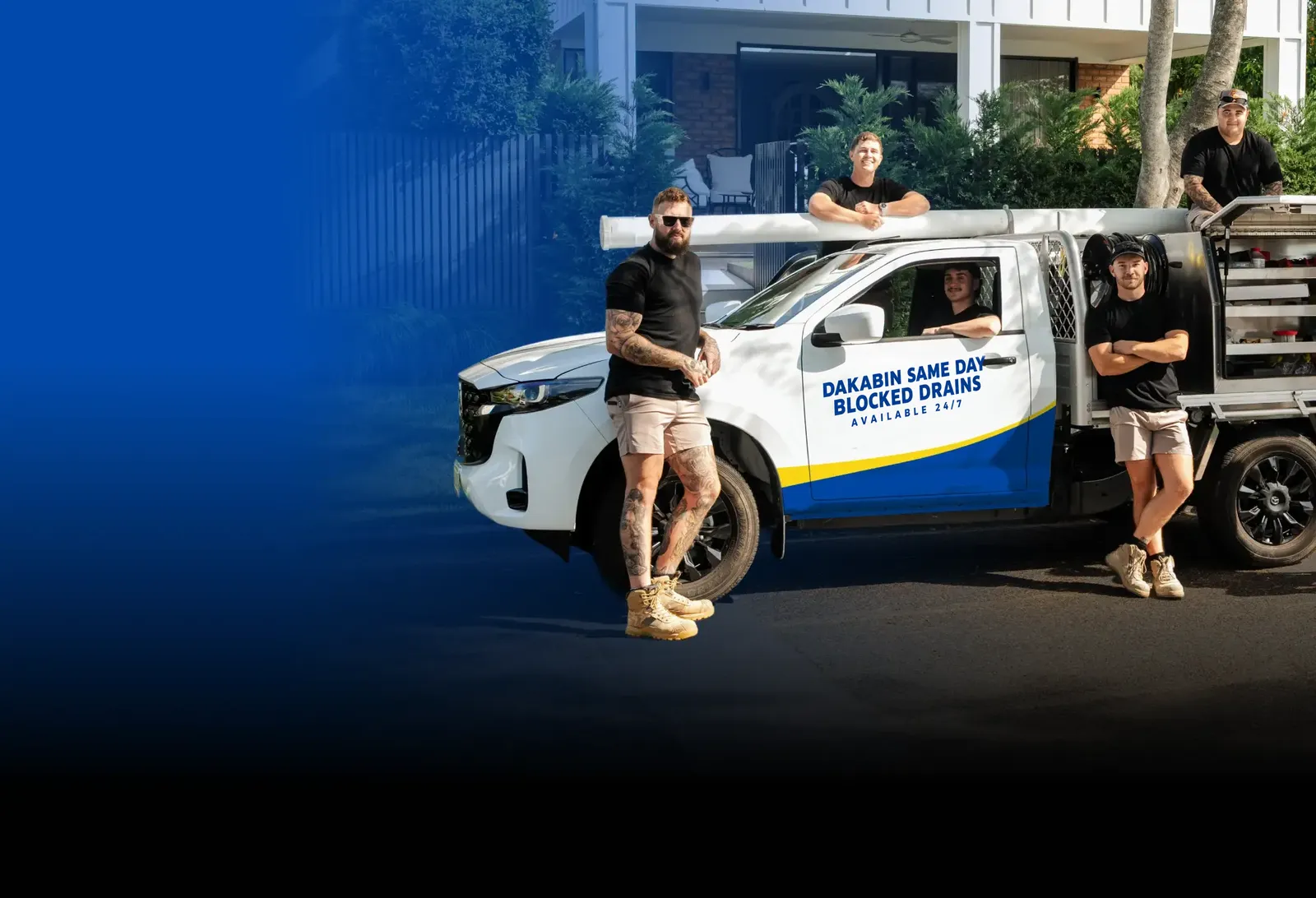 Dakabin Same Day Blocked Drains team with the ute